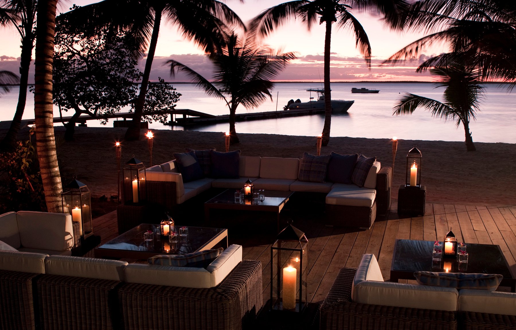 Ecolodge Tiamo Resort 5 étoiles Caraïbes Bahamas terrasse vue mer